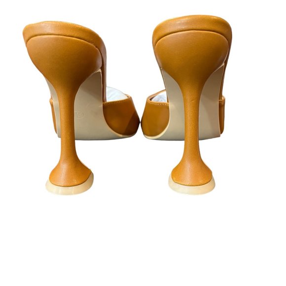 Cape Robbin Tan Open Toe Square Heel Size 8 - Picture 11 of 12